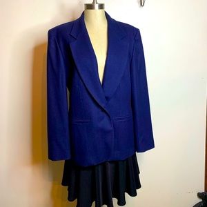 Vintage Pendleton Virgin Wool Navy Blazer Sz 12